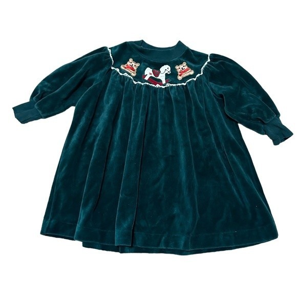 rebecca raggs Other - REBECCA RAGGS ORIGINAL CHRISTMAS DRESS rocking horse velvet valor toddler 2T